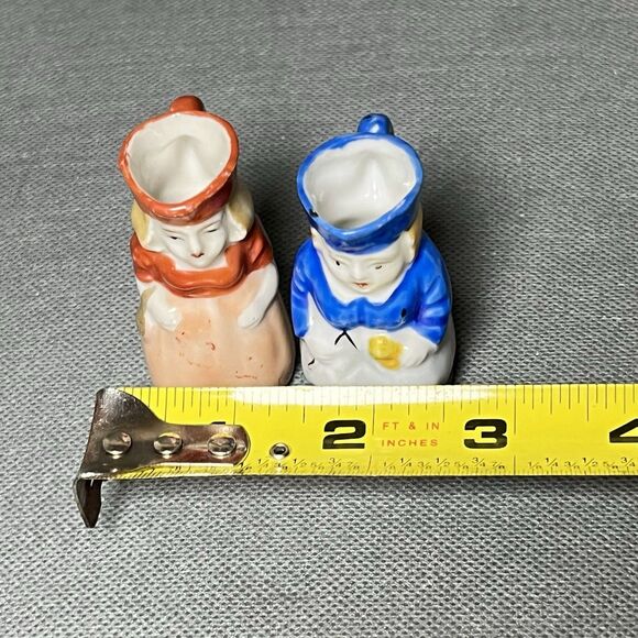 Vintage Miniature 2” Toby Jug Pitchers Colonial Woman Set 2" Tall-Occupied Japan - Picture 3 of 10